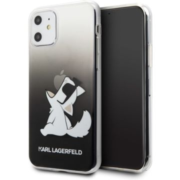 Apple iPhone 11 Karl Lagerfeld Zwart Backcover hoesje KLHCN61CFNRCBK - Choupette - Kunstleer