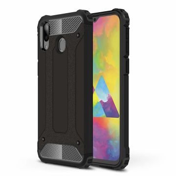 Ntech Samsung Galaxy M20 Hybrid Armor Hoesje - Zwart