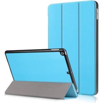 Hoes geschikt voor iPad 2017 / 2018 bookcase Licht Blauw 9.7 Inch - Hoes geschikt voor iPad 2018 Hoes 9.7 - Hoes geschikt voor iPad 2017 Hoes smart cover Trifold - Ntech