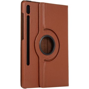 Samsung Tab S8 Plus hoes Draaibare Book Case Cover Bruin - Samsung Galaxy Tab S8 Plus hoesje 2022/ Tab S7 FE 2021/Tab S7 Plus 2020 hoesje -Tablet Hoes 12.4 Inch