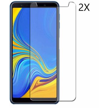 2 Pack Samsung Galaxy A7 (2018) Tempered glass /Beschermglas Screenprotector