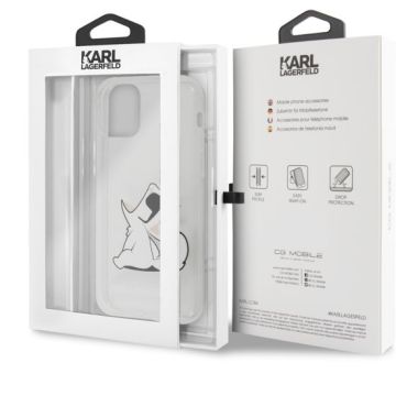 Apple iPhone 11 Karl Lagerfeld Print Backcover hoesje KLHCN61CFNRC - Choupette - Kunstleer