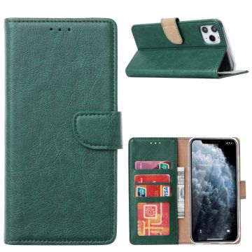 Hoesje Geschikt voor iPhone 13 Mini bookcase Met 2 stuks screenprotector temperede glass – Groen