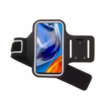 Hoesje Geschikt voor Motorola Moto E30 hardloop armband - Sportband - - zwart