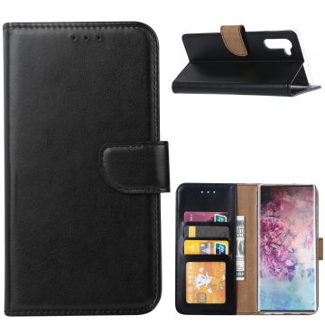 Ntech Samsung Galaxy Note 10 Portemonnee / Booktype hoesje - Zwart