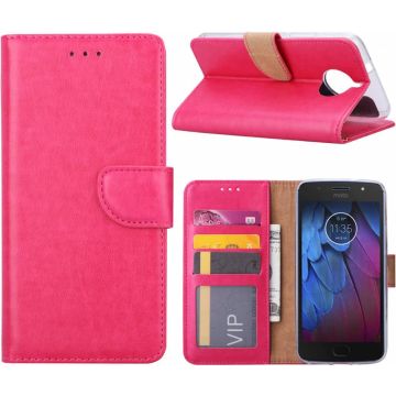 Motorola Moto G5S Portemonnee hoesje / book case Pink