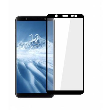 Samsung Galaxy J6 2018 full cover Screenprotector Tempered Glass Zwart