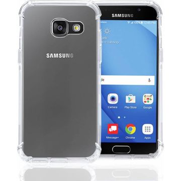 Shock Proof (Drop Cushion) Case met TPU Soft Frame hoesje voor Samsung Galaxy A3 2017 Transparant Doorzichtig