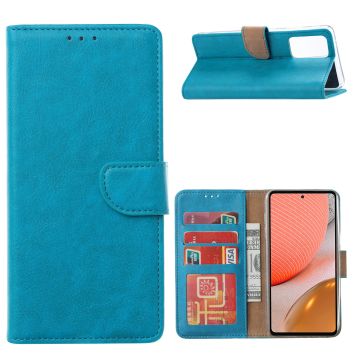 Samsung A72 hoesje bookcase Blauw - Samsung galaxy A72 5G portemonnee book case hoes cover