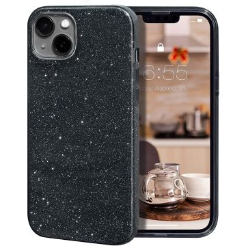 oTronica TPU Backcover voor Apple iiPhone 13 Pro Max glitter hoesje - Grijs