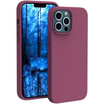 Hoesje Geschikt voor iPhone 13 Pro – Liquid siliconen backcover – Wijn Rood