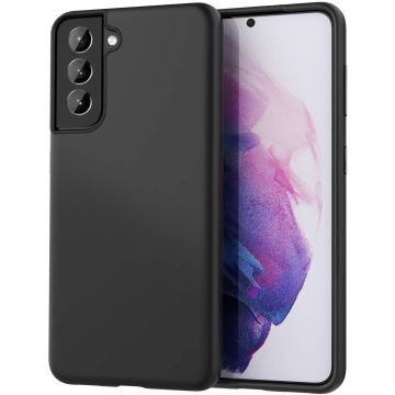 Samsung Galaxy S21 Hoesje - Samsung S21 siliconen hoesje Flexibel en schokbestendig TPU Case - Zwart
