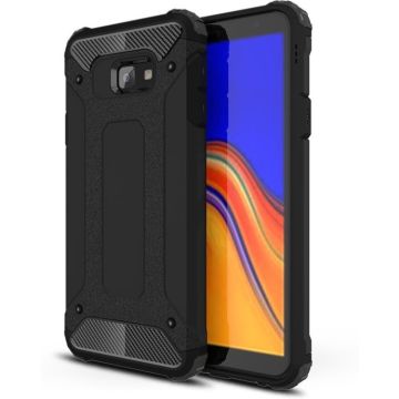 Armor Hybrid Samsung Galaxy J4 Plus Hoesje - Zwart