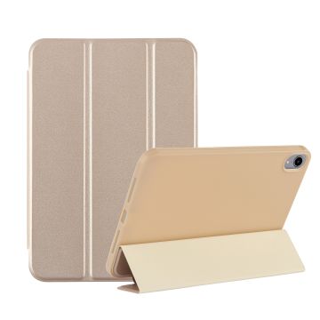 Hoes geschikt voor iPad Mini 6 hoes Goud - Hoes geschikt voor iPad Mini 2021 hoes - Hoes geschikt voor iPad Mini 6 case cover - Hoes geschikt voor iPad Mini 6 bookcase - Hoes geschikt voor iPad Mini 6 hoesje soft Silicone smart cover