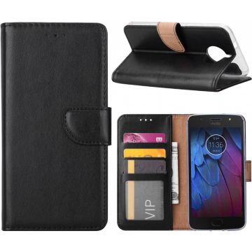 Motorola Moto G5S Portemonnee hoesje / book case Zwart