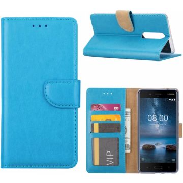 Nokia 8 Portemonnee hoesje / book case Blauw