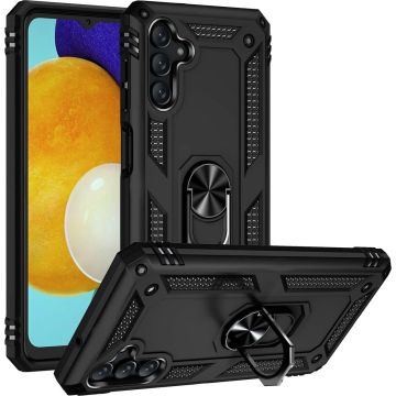 oTronica Backcover voor Samsung Galaxy A13 5G / A04s Hoesje - Ring Houder – Zwart
