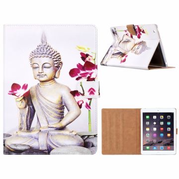iPad 2 / 3 / 4 Boeddha & Bloem Design Booktype Kunstleer Hoesje Met Pasjesruimte