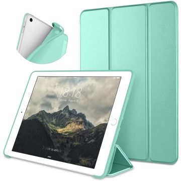 iPad Hoes 2018 - iPad 2017 Hoes Mint Groen - iPad hoes 5e / 6e generatie - iPad hoes siliconen - iPad hoesje Soft smart cover - iPad 2018 Hoes - iPad 9.7 hoes - iPad hoesje Bookcase Trifold- Ntech