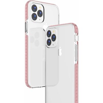 Hoesje Geschikt voor iPhone 11 Pro Anti Shock Hoesje - Rosegoud & Transparant