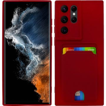 Samsung Galaxy S22 Ultra Siliconen hoesje Bordeaux Rood