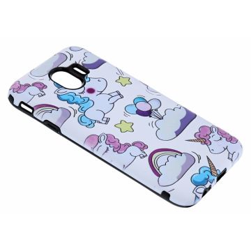 Samsung Galaxy J4 Schattig Eenhoorn Design 3D Dual Layer Back Cover