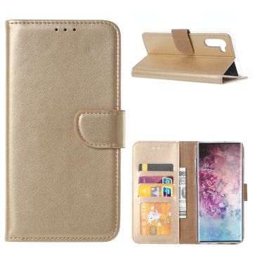 Ntech Portemonnee Hoesje voor Samsung Galaxy Note 10 - Goud