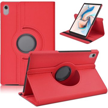 Nokia T20 hoes boek case - 360° draaibare Hoes Kunstleer Rood - Nokia T20 Hoesje - Nokia T20 Case