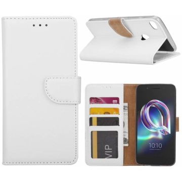 Alcatel A7 Portemonnee hoesje / book case Wit