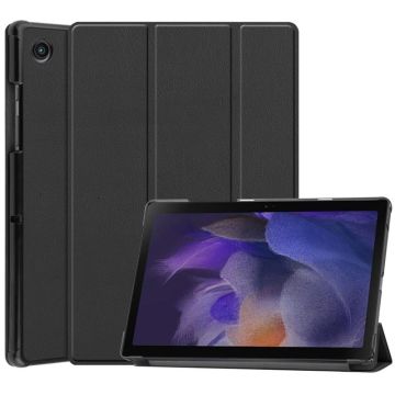 Hoes geschikt voor Samsung Galaxy Tab A8 – Samsung tab A8 (2021 / 2022) Trifold tablet hoes - Zwart