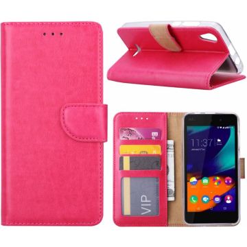 Wiko Lenny 4 Portemonnee hoesje / book case Pink