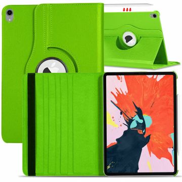 Hoes geschikt voor iPad Air 2022 360 Graden Draaibare Groen - Hoes geschikt voor iPad Air 5 hoes bookcase met standaard - Hoes geschikt voor iPad air 5 case 5e generatie hoes - Hoes geschikt voor iPad Air 2022 / Air 2020 hoes 10.9 - Hoes geschikt voor iPa