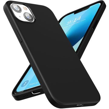 Hoesje Geschikt voor iPhone 13 hoesje - Hoesje Geschikt voor iPhone 13 siliconen hoesje gel case, mat / achterkant / Telefoonhoesje / Back Cover TPU zwart