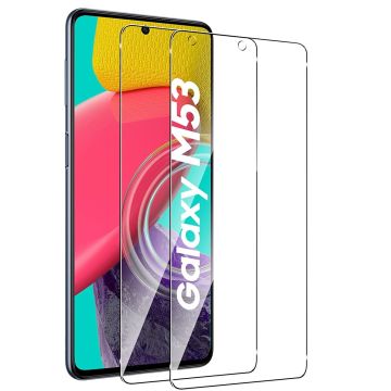 Screenprotector Geschikt voor Samsung Galaxy M53 screenprotector Beschermglas Screenprotector Geschikt voor Samsung Galaxy M53 screen protector glas - Screenprotector Geschikt voor Samsung Galaxy M53 - 2 stuks