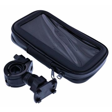 Zwart Fiets Houder Universeel Waterdicht & Shockproof Large Hoesje Samsung Galaxy J7 Prime 2