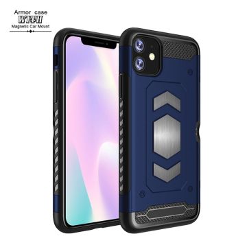 Luxe Armor Hoesje - Hoesje Geschikt voor iPhone 11 - Blauw