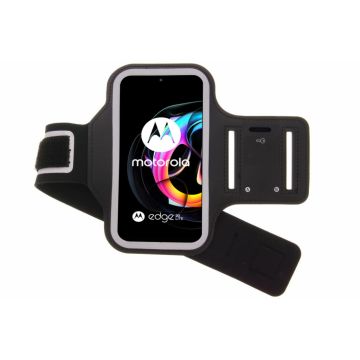Hoesje Geschikt voor Motorola Edge 20 Lite hardloop armband - Sportband - - zwart