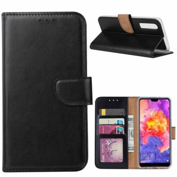 Ntech Hoesje voor Huawei P30 portemonnee hoesje / met opbergvakjes Zwart