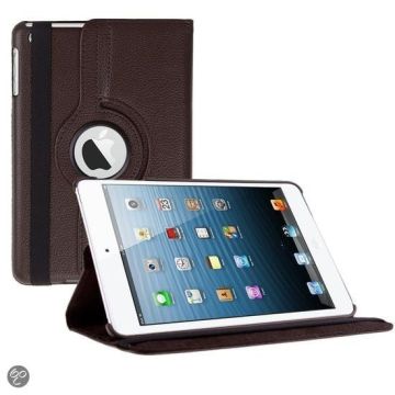 iPad Mini 3 hoesje Multi-stand Case 360 graden draaibare Beschermhoes bruin