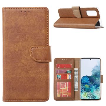Samsung S20 FE Hoesje - Samsung Galaxy S20 FE Bookcase / Wallet case - Bruin