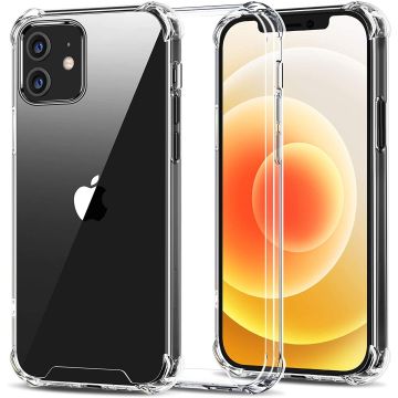 Hoesje Geschikt voor iPhone 12 / 12 Pro hoesje shock proof siliconen - TPU Schokbestendig backcover (verstevigde randen)