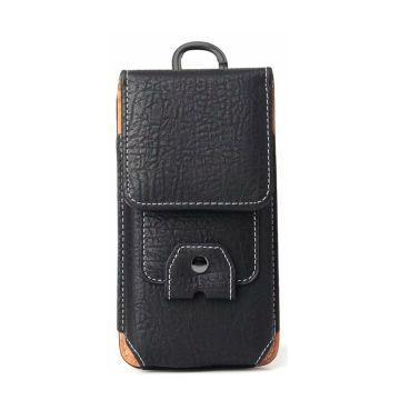 Riem Holster Hoesje - Luxe Universeel Telefoonhoesje verticale Holster 4.7 Hoesje Geschikt voor iPhone 14 / 14 Pro / 13 / 13 Pro / 12 Pro / 12 / 11 / XR Zwart