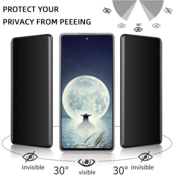 Samsung S21 5G Screenprotector Anti Spy tempered glass - Galaxy S21 5G Privacy Screenprotector