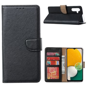 Samsung Galaxy A13 5G / A04s Hoesje met Pasjeshouder bookcase – Zwart