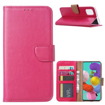 Samsung Galaxy A51 Portemonnee hoesje / Boek hoesje - Roze/Pink