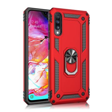 Samsung Galaxy A70/A70s Armor Hoesje Ringhouder TPU - Rood