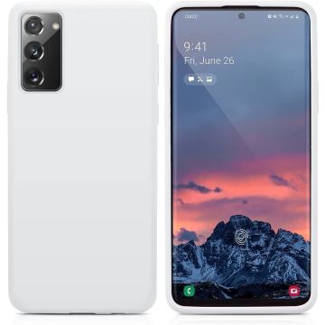 Samsung S20 fe hoesje - S20 fe hoesje Wit - Samsung Galaxy S20 fe hoesje Nano Liquid siliconen Backcover- hoesje Samsung S20 fe
