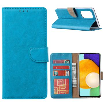 Samsung A53 / A53s hoesje bookcase Blauw - Samsung Galaxy A53 wallet case portemonnee hoesje - A53 5G Hoes met Pasjeshouder cover