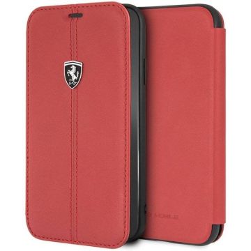 Ferrari luxe boekmodel voor iPhone XR - Rood