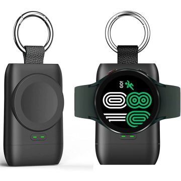 Draagbare USB C draadloze horloge oplader voor Samsung Galaxy Watch 6 / 6 Classic / 5 / 4 Classic LTE, Watch 3 LTE, Galaxy Active 2, Galaxy Watch LTE, Gear S3 Gear Sport, 1400 mAh Key Ring Magnetic wireless